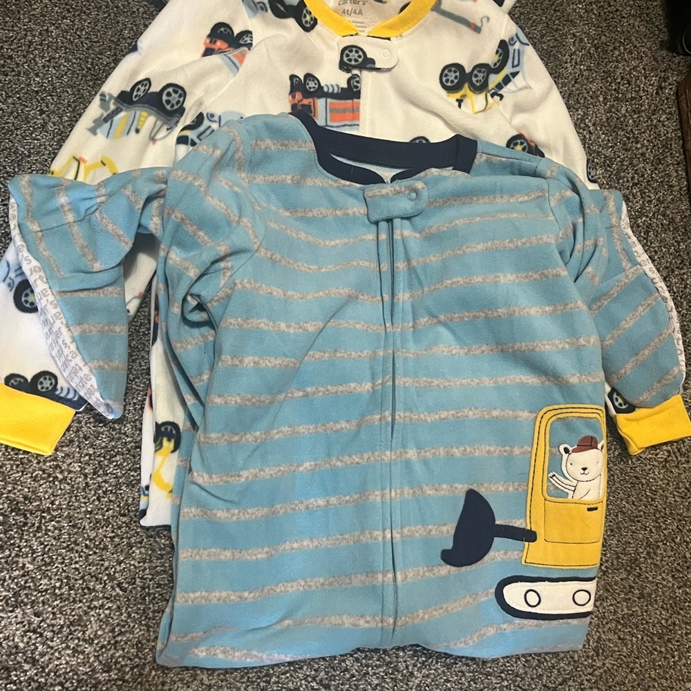 Carters 2 pack 1 piece zip sleepers 4T